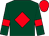 Dark green, red diamond, armlets and cap (Martin & Valerie Slade & Partner)