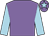 Mauve, light blue sleeves, mauve cap, light blue star (Mr A Carson)