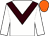 White, brown chevron, orange cap (Haras De Saint Pair)
