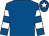 Royal blue, royal blue & white hooped sleeves, white star on cap (Three D Partnership)