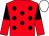 Red, black spots, halved sleeves, white cap (No Rush Man Syndicate)