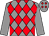 Grey and red diamonds, grey sleeves (Mr A B Hamilton)