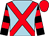 Light blue, red cross belts, black and red hooped sleeves, red cap (Mr G R S Nixon & Mr M Barnes)