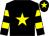Black, yellow star, hooped sleeves and star on cap (Mr Scott Lowther)