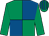 Emerald green and royal blue (quartered), emerald green sleeves, striped cap (Mr Ronnie Lilley)