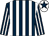 Dark blue and white stripes, white cap, dark blue star (Mrs Norman Williamson)