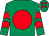 Emerald green, red disc, chevrons on sleeves, emerald green cap, red spots (On The Case Partnership)