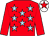 Red, light blue stars, red sleeves, white cap, red star (Oliver Barden)