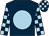Dark blue, light blue disc, check sleeves & cap (Thomas Mitchell)