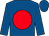 Royal blue, red disc, royal blue cap (Mrs Suzanne Fahey)