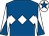 Royal blue, white triple diamond, diabolo on sleeves, white cap, royal blue star (E Cleary)