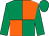 Emerald green and orange (quartered), emerald green sleeves and cap (Paul Wright Bevans & Jennie Candlish)