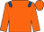 Orange, royal blue epaulets (P J Dixon, Chrystal Maze & Ashley Seve)