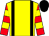 Yellow, black braces, red and yellow hooped sleeves, black cap (Heath House Racing)