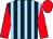 Dark blue and light blue stripes, red sleeves and cap (Mr P R Buckfield)