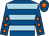 Royal blue & light blue hoops, royal blue sleeves, orange stars, royal blue cap, orange star (Under The Appletree Syndicate)