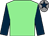 Light green, dark blue sleeves, grey cap, dark blue star (Neil Cox)