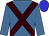 Madonna blue, brown cross belts, blue cap (Mrs E M Stockwell)