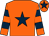 Orange, dark blue star, hooped sleeves and star on cap (A & P Braithwaite)