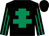 Black, emerald green cross of lorraine, striped sleeves (The Fortune Hunters)