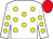 white, yellow spots, red cap (Lady Christine Laidlaw)