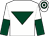 White, dark green inverted triangle, halved sleeves, white and dark green hooped cap (The Copper Plated Partnership)