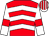 Red, white chevrons, white sleeves, red armlets, striped cap (Mr Ian O'connor)