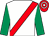 White, red sash, emerald green sleeves, red and white hooped cap (Mr Dai Burchell)