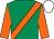 Emerald green, orange sash and sleeves, white cap (Exors Of The Late Mr S J D Gegg)