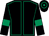 Black, emerald green seams, emerald green armlet, hooped cap (Neil Connor & P G McManus)