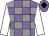 Mauve & grey check, white sleeves, mauve cap, black diamond (Borderless Syndicate)