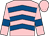Pink, royal blue chevrons and armlets (Mrs M Craig & Mr G Adams)