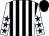 White and black stripes, white sleeves, dark blue stars, black cap (C Priestley & P George)