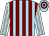 Light blue and maroon stripes, white and light blue striped sleeves, light blue and maroon hooped cap (CNC Routing Ltd)