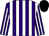 Purple and white stripes, black velvet cap, gold tassel (Bloomsbury Stud)