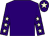 Purple, beige stars on sleeves, purple cap, beige star (Mr D Iceton & Sandra Jeakins)