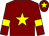 Maroon, yellow star, armlets and star on cap (Ms Gilly Metherell)