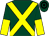 Dark green, yellow cross belts, halved sleeves, dark green and black hooped cap (Ferrybank Properties Limited)