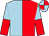 Light blue and red (halved), halved sleeves, light blue and red quartered cap (The Serendipity Partnership)