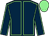 Dark blue, light green seams, light green cap (Mrs David Nagle & Derek Jordan & K Doyle & Mrs E P Harty)