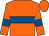 Orange, royal blue hoop, royal blue armlet, orange cap (Mrs A M O'Brien)