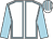 White, light blue seams and sleeves, striped cap (Mr J M Cola)
