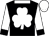 Black, white shamrock, collar and sleeves, black cuffs, white cap (Mr L D Duncan & Mrs D A Duncan)