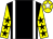 Black, white braces, yellow sleeves, black stars, yellow cap, white star (Chapman, Hanger, Kingston & Langford)