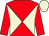 Red and beige diabolo, red sleeves, beige cap (Mrs Susan Granger)