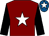 Maroon, white star, black sleeves, royal blue cap, white star (Mr M McGrath)