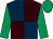 Dark blue and brown (quartered), emerald green sleeves and cap (David Bridgwater Racing)