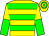 Yellow, green hoops, yellow & green halved slvs (Nancy Shuford)