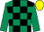 Black & emerald green check, emerald green sleeves, yellow cap (Turbine Syndicate)