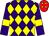 Purple & yellow diamonds, yellow armlets on purple sleeves, yellow diamonds on red cap (Yip Ping Nam, Yip Michael Chun Yin, Yip Candy Kam Yee & Yip Shirley Wai Yee)